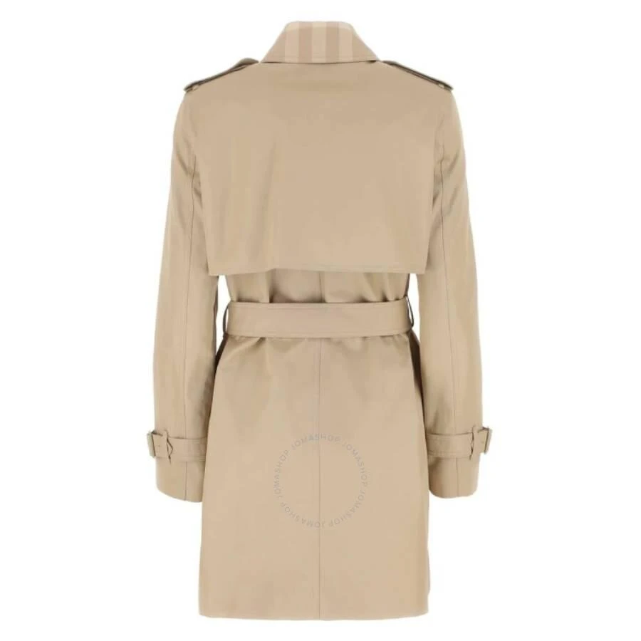 Burberry Check Panel Belted Waist Cotton Trench Coat 2