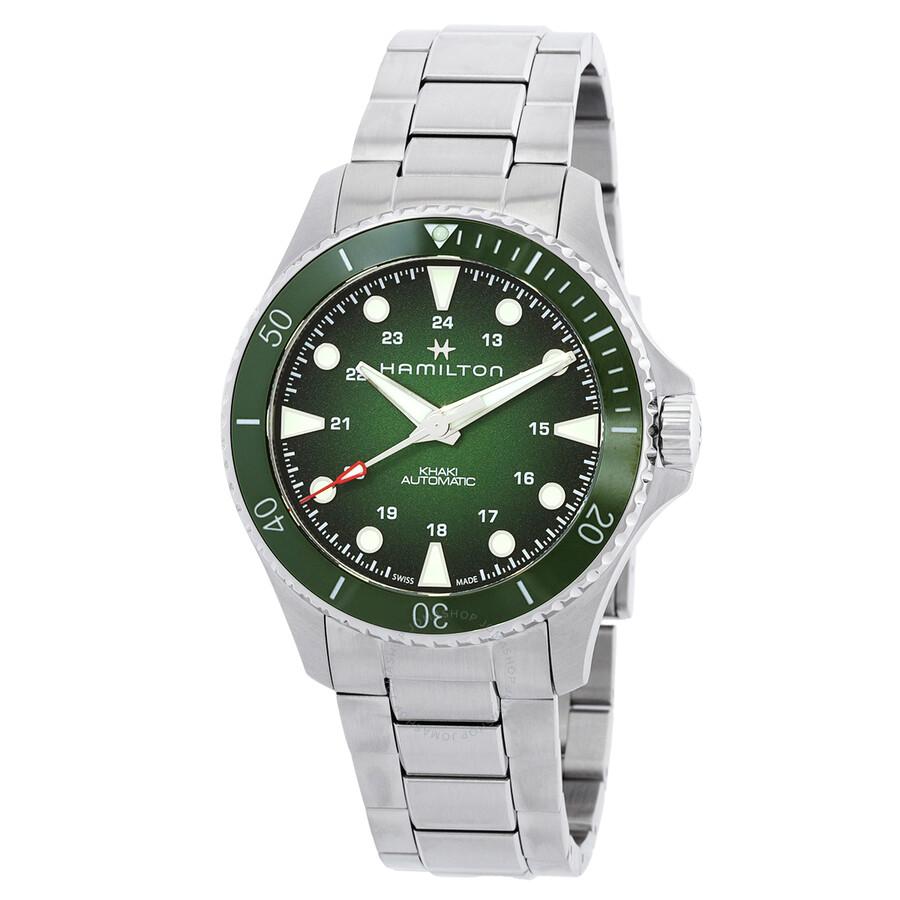 Hamilton Khaki Navy Scuba Automatic Green Dial Men's Watch H82525160