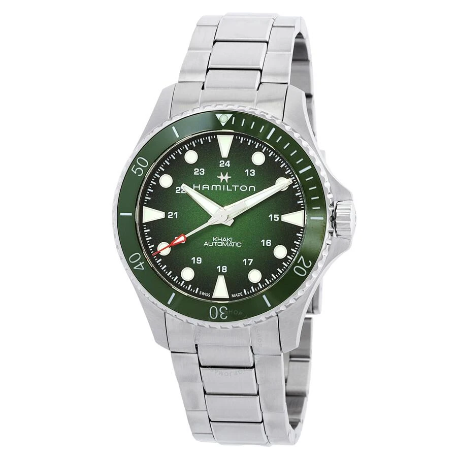 Hamilton Khaki Navy Scuba Automatic Green Dial Men's Watch H82525160 1