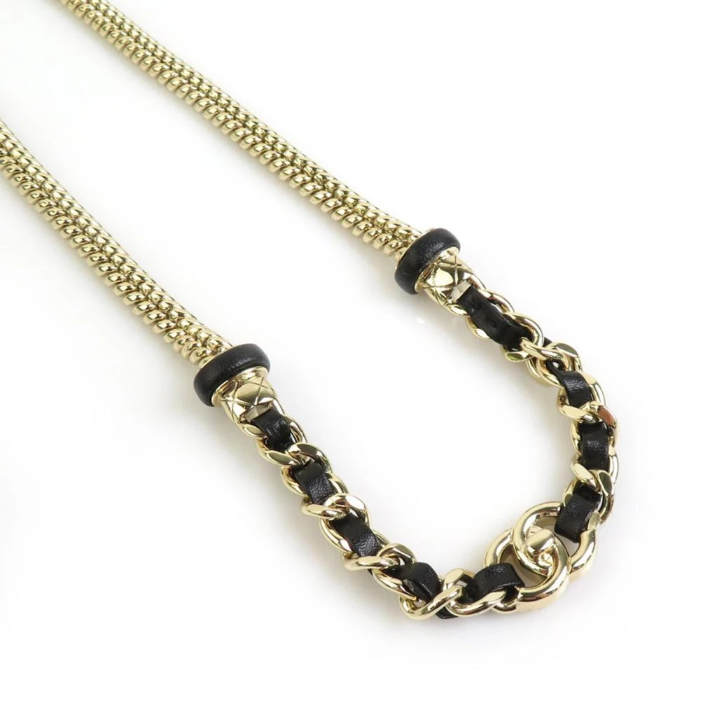 Chanel gold Leather Metal Necklace (Pre-Owned)