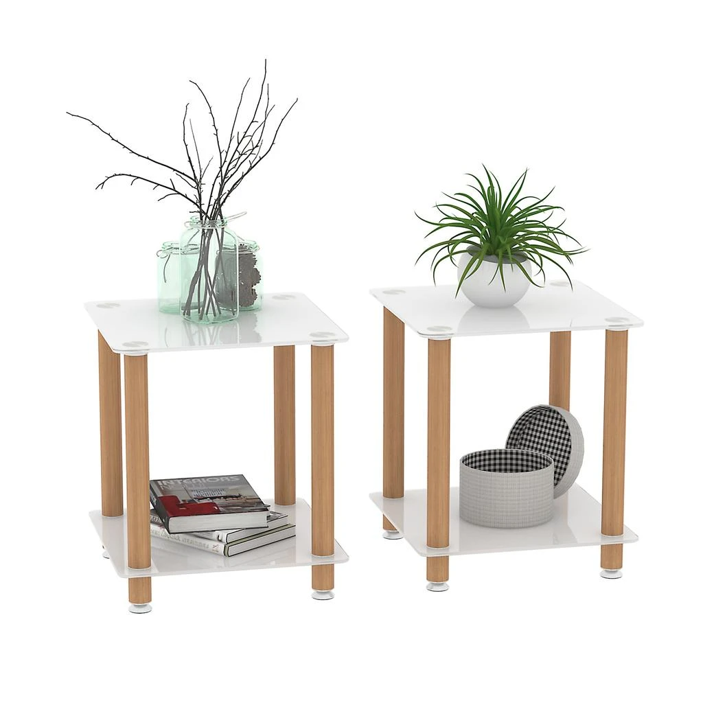 Streamdale Furniture Streamdale 2-Piece +Oak Side Table 2