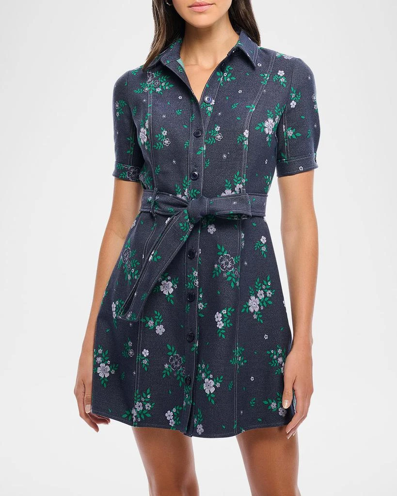 Shoshanna Archie Floral-Print Denim Mini Dress - Dresses & Skirts - Free  Shipping - BeyondStyle