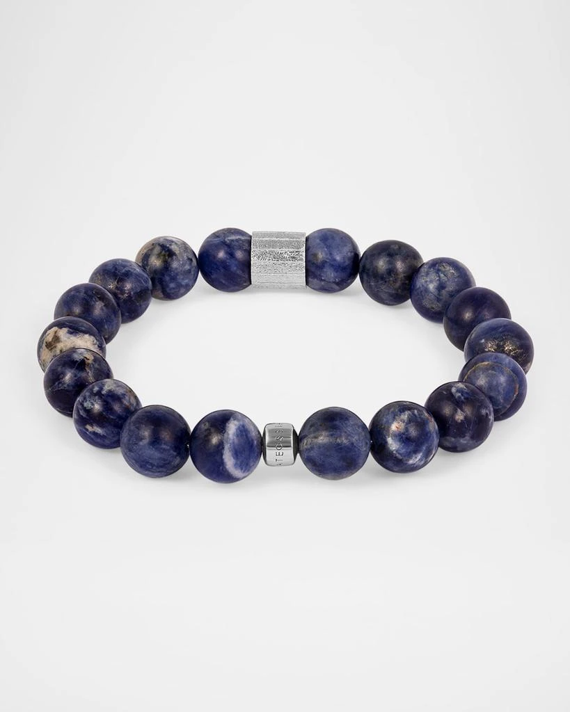 Tateossian Men
s Maxi Pop Semi-Precious Sodalite Beaded Bracelet 3