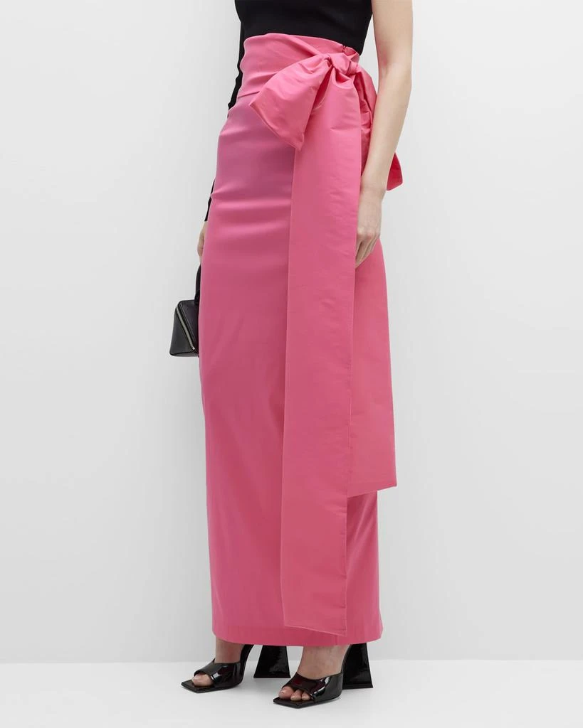 Bernadette Taffeta Maxi Skirt w/ Bow Detail 2