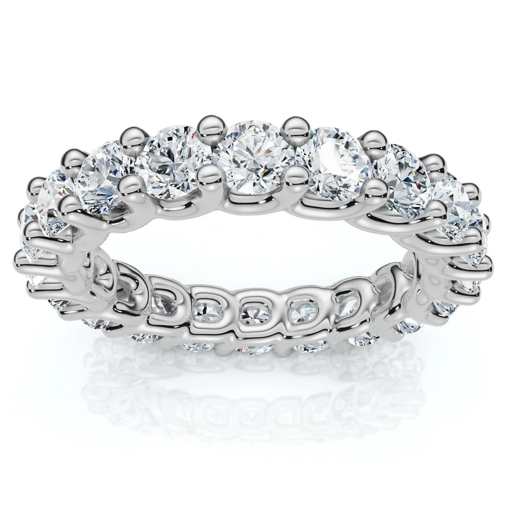 Pompeii3 2 1/2Ct Diamond U Prong Eternity Ring in 14k Gold or Platinum Lab Grown 3