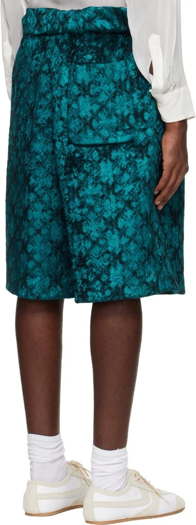 Dries Van Noten Blue Jacquard Shorts 3