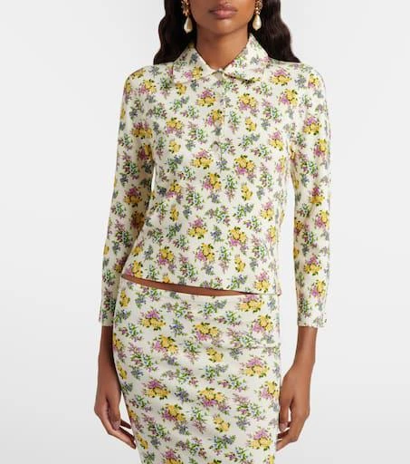 Dolce 
Gabbana Floral polo shirt 3