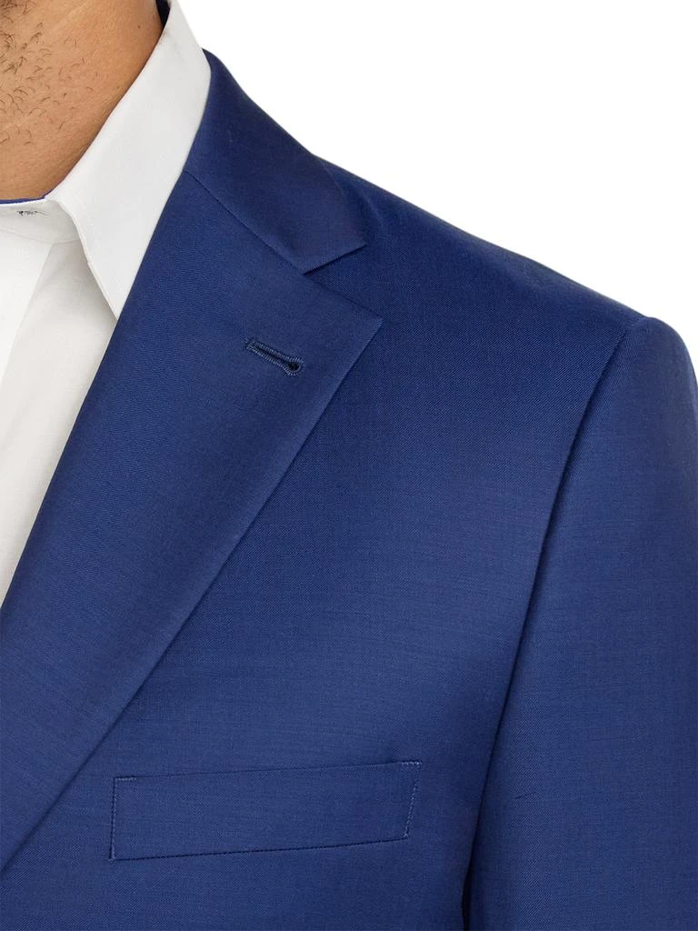 Paul Fredrick Wool Solid Single Breasted Notch Lapel Suit Jacket 6