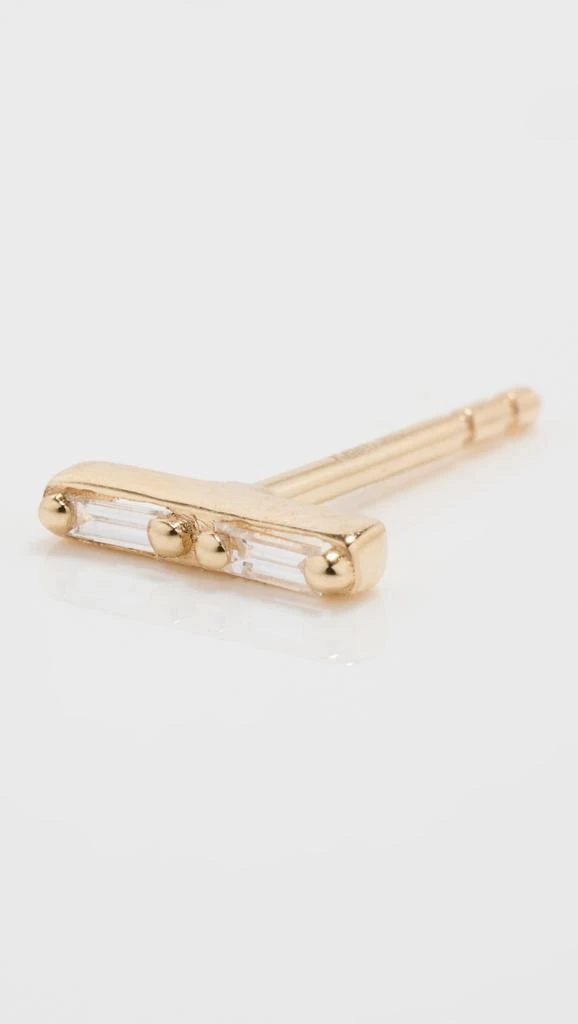 Suzanne Kalan 14k Baguette Diamond Stick Studs 5