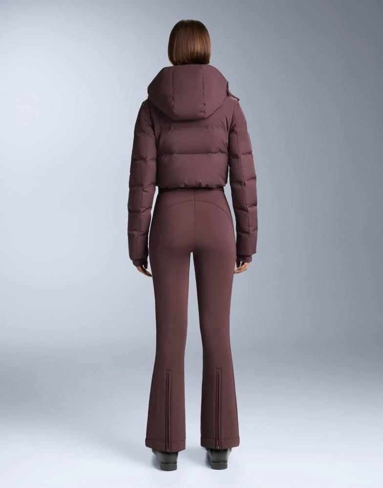 OYSHO OYSHO Minardi piume ski water-resistant jumpsuit padded with 80% down and 20% feather in dark wine red 3