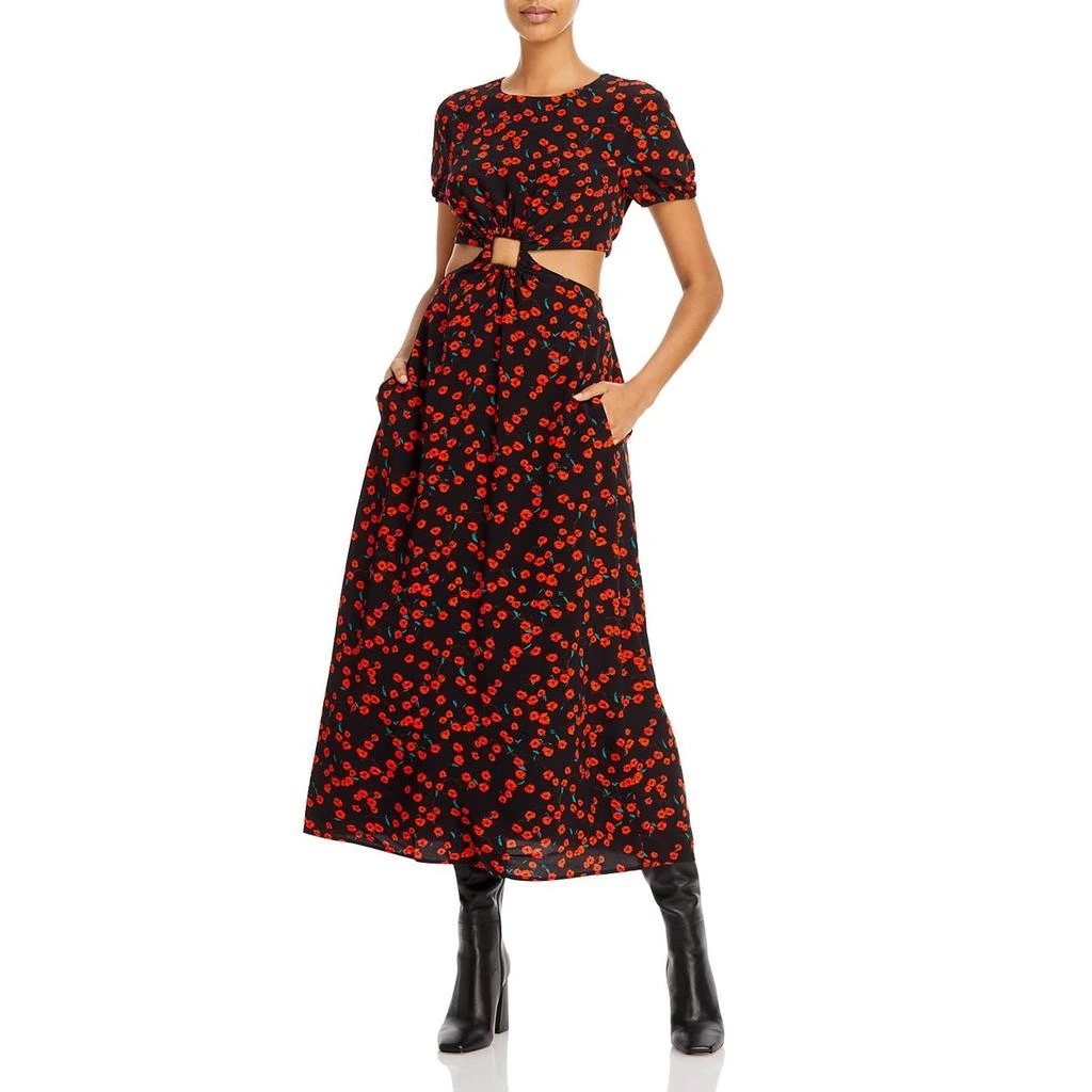 Staud Calypso Womens O-Ring Long Maxi Dress 1