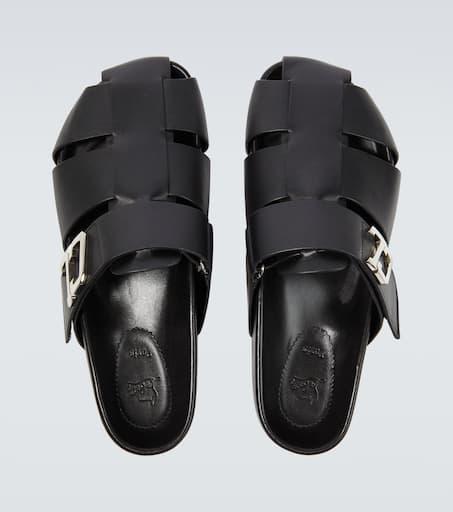 【Christian Louboutin】 Abubizz レザー スリッパ Christian Louboutin Abubizz leather slippers - Sandals