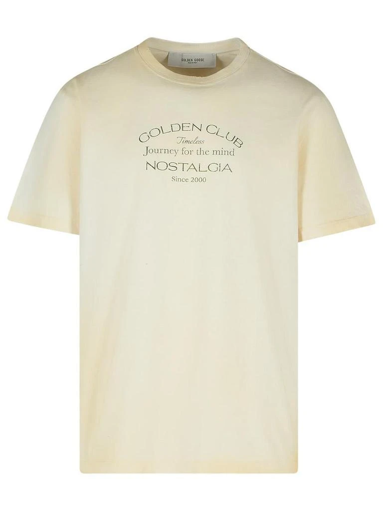 Golden Goose Golden Goose 'Gauze' Cream Cotton T-Shirt 1