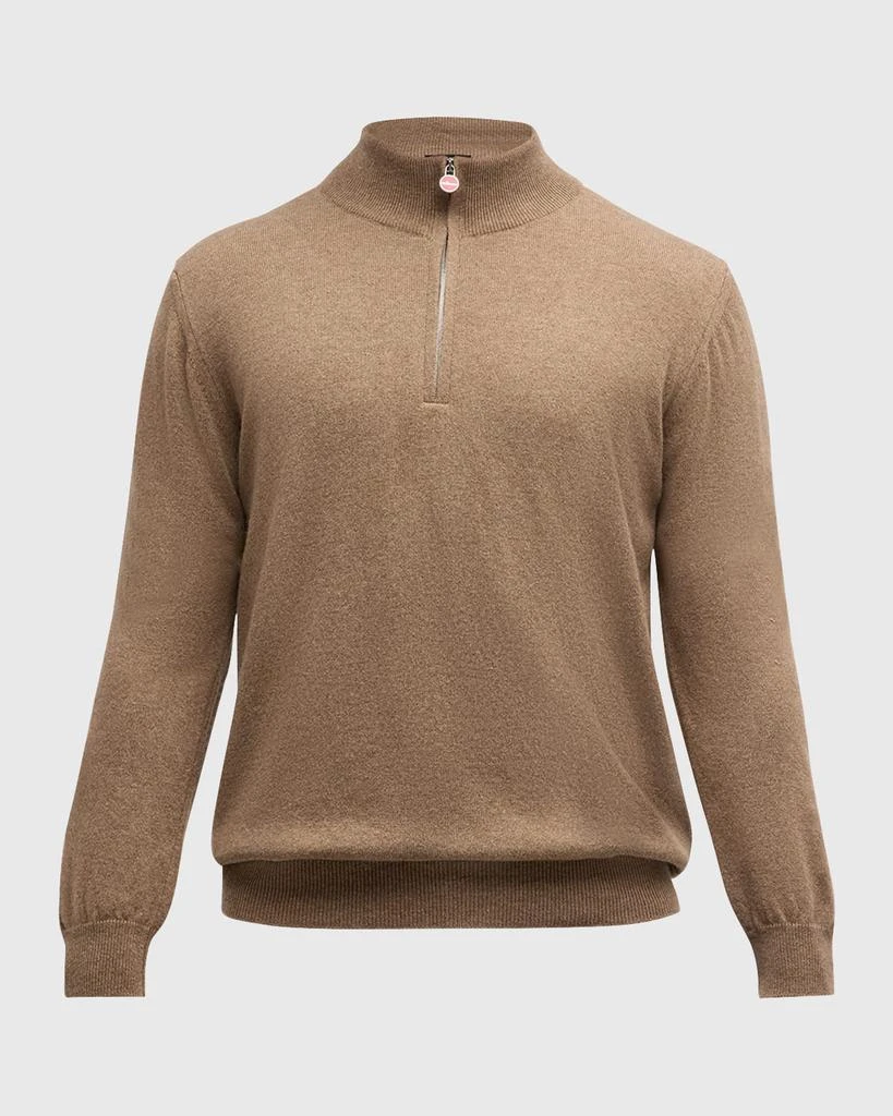 Kiton Men's Cashmere Quarter-Zip Sweater 1