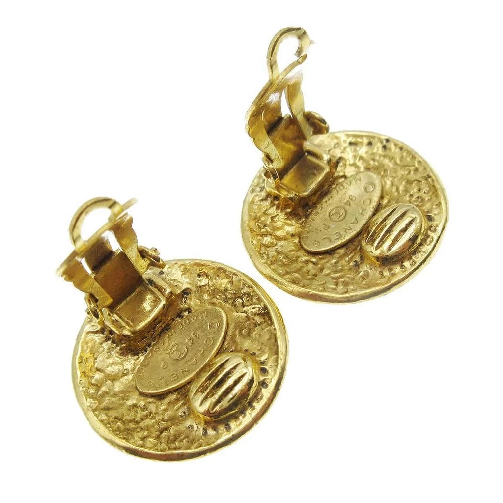 Chanel Cc Button Clip-On Earrings Metal _Plated Earrings Jewelry (Pre-Owned) 2