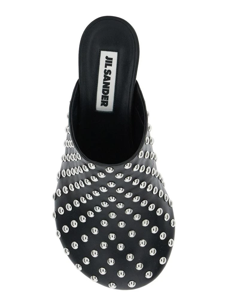Jil Sander Jil Sander Stud Embellished Round Toe Mules 4