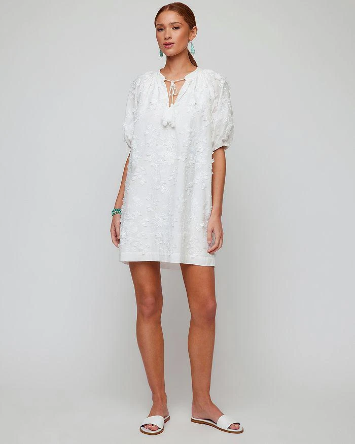 karen kane embroidered dress Karen Kane: Embroidered Lace Trim Dress in Navy main image 1