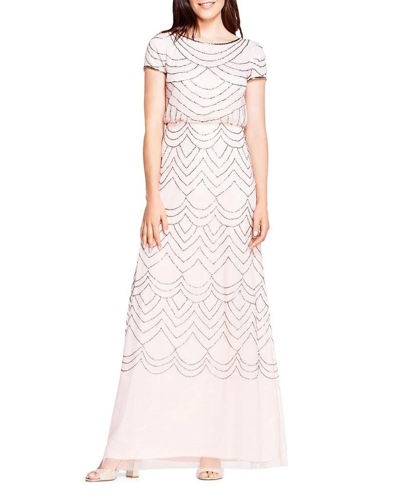 Adrianna Papell Beaded Blouson Gown 5