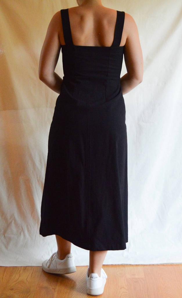 Rachel Pally Winter Linen Canvas Mela Dress In Black