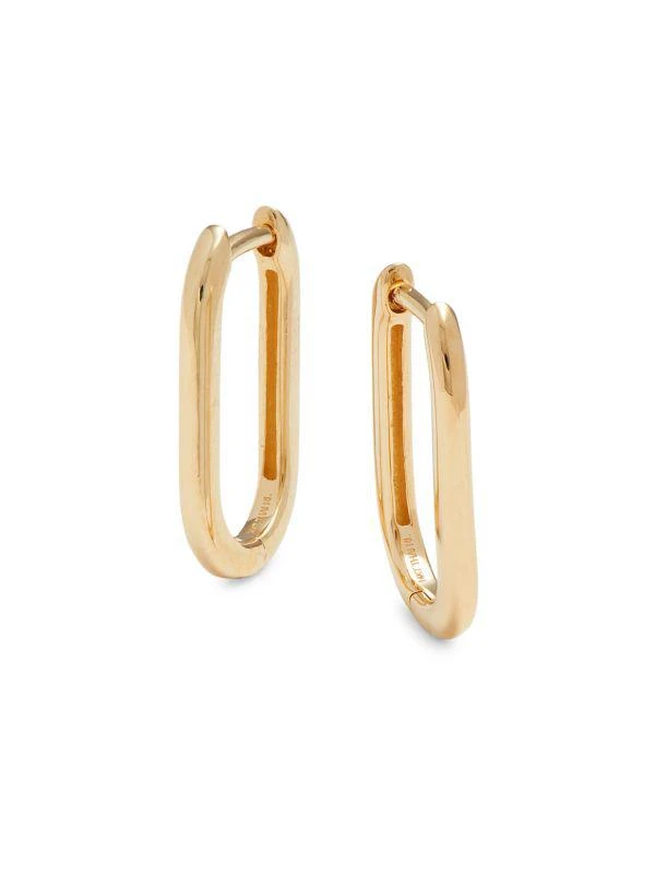 Saks Fifth Avenue 14K Yellow Gold Huggie Hoop Earrings 1