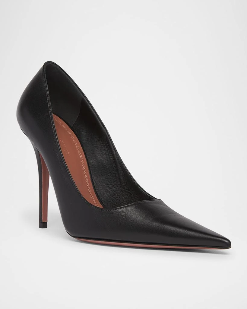 Amina Muaddi Barbara Leather Stiletto Pumps 2