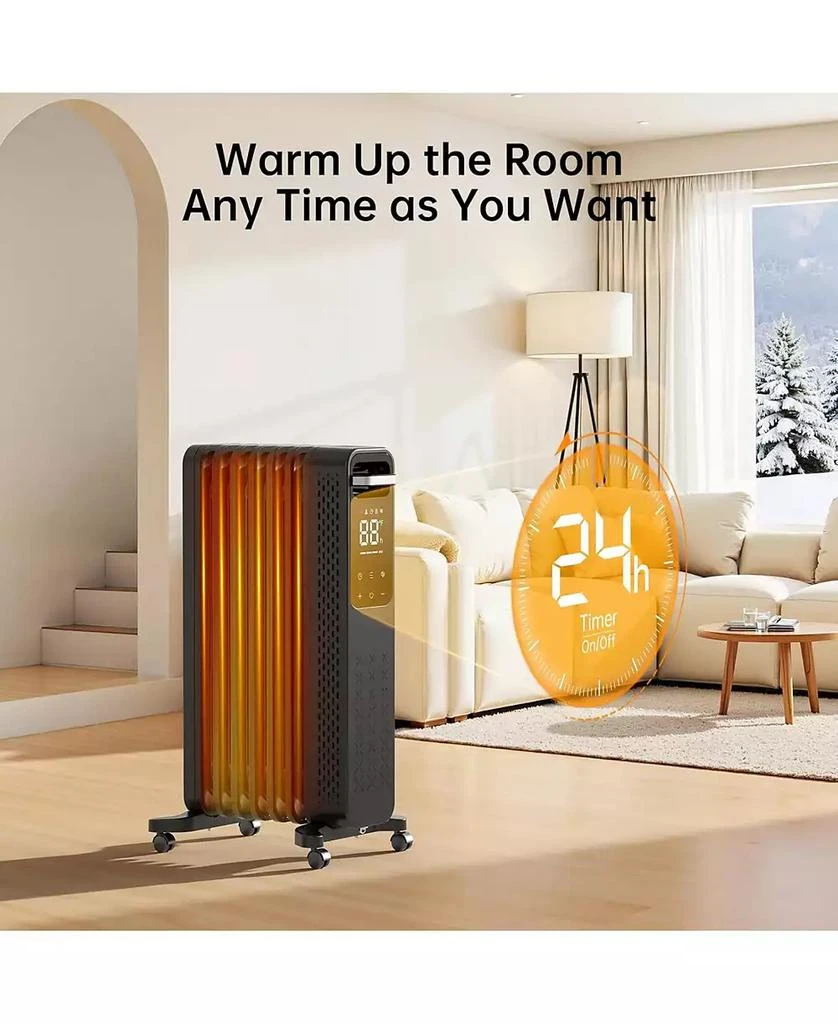 Cowsar 1500W Oil Filled Radiator Heater with Digital Thermostat 
Timer 5