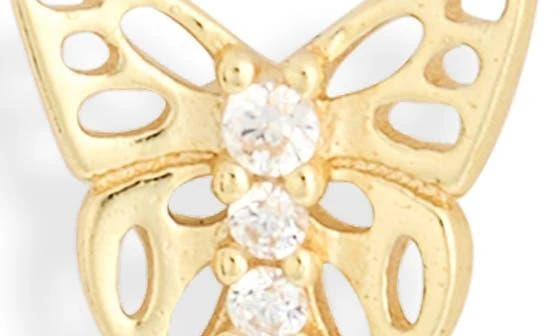 Argento Vivo Sterling Silver Set of 3 Cubic Zirconia Butterfly Stud 
Hoop Earrings 3