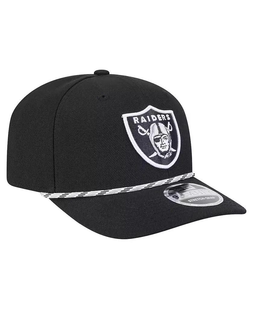 New Era Men's Black Las Vegas Raiders Gameday Multi Rope 9SEVENTY Stretch-Snap Hat 3