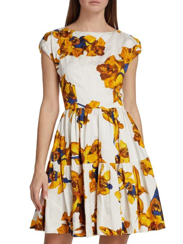 Jason Wu Floral Cap-Sleeve Minidress 1