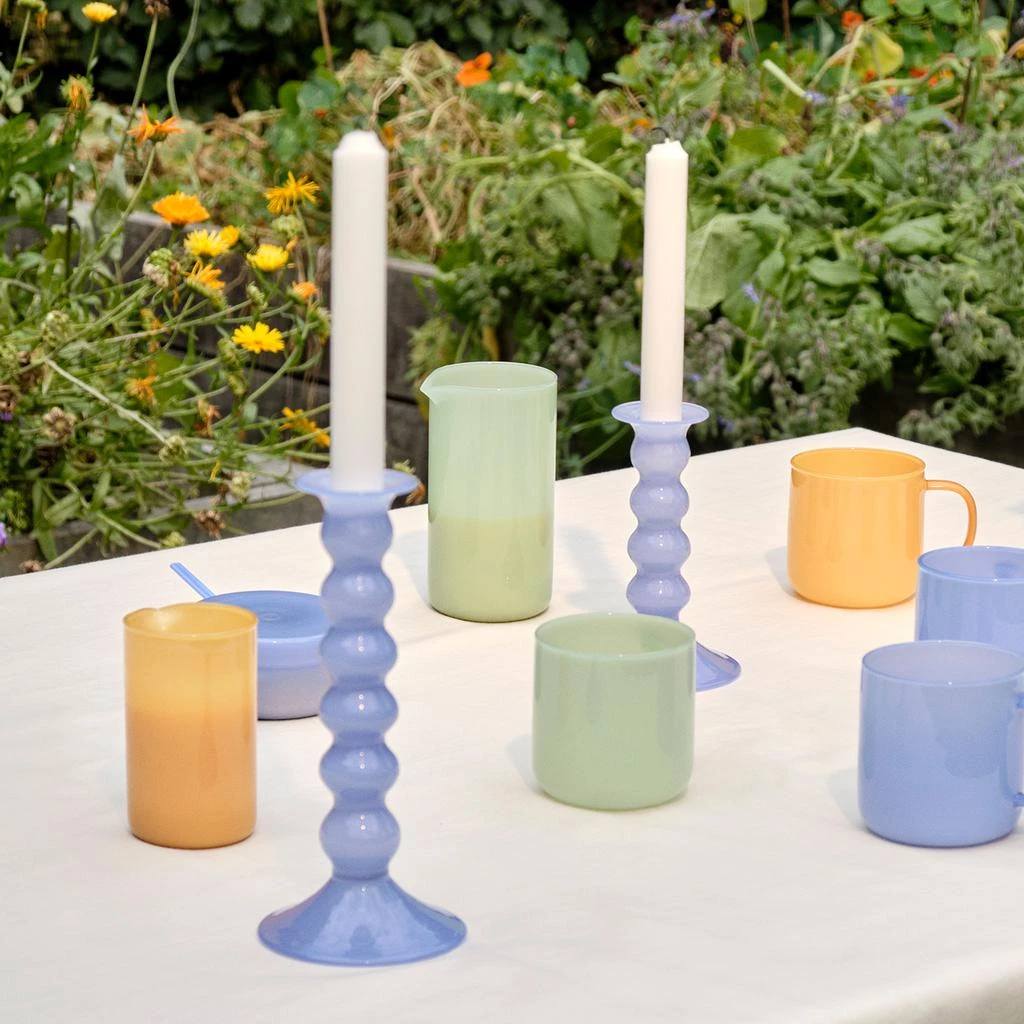 HAY Wavy Candleholder - Medium - Light Blue 3