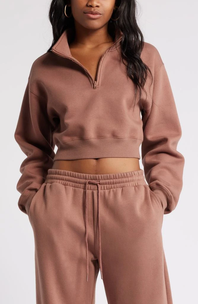 BP. Quarter Zip Fleece Detail Sweatshirt 1