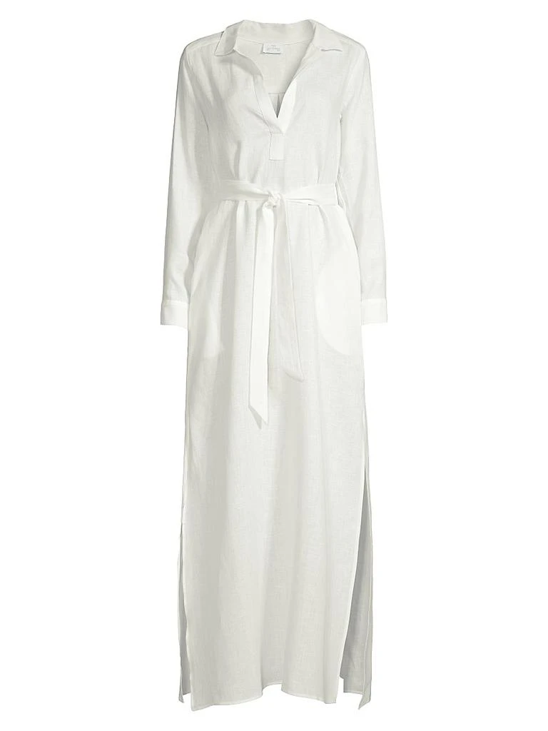 Pour Les Femmes Linen Maxi Shirtdress 1