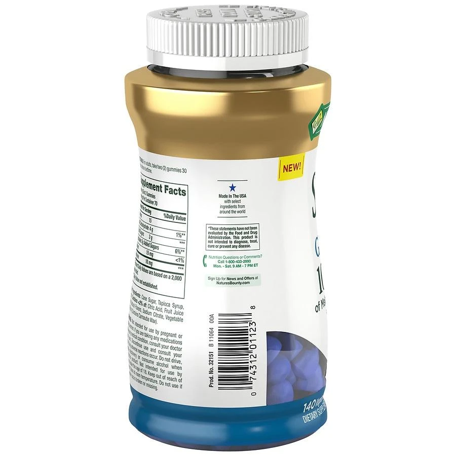 Nature's Bounty 10 mg Melatonin Gummies Blueberry 3