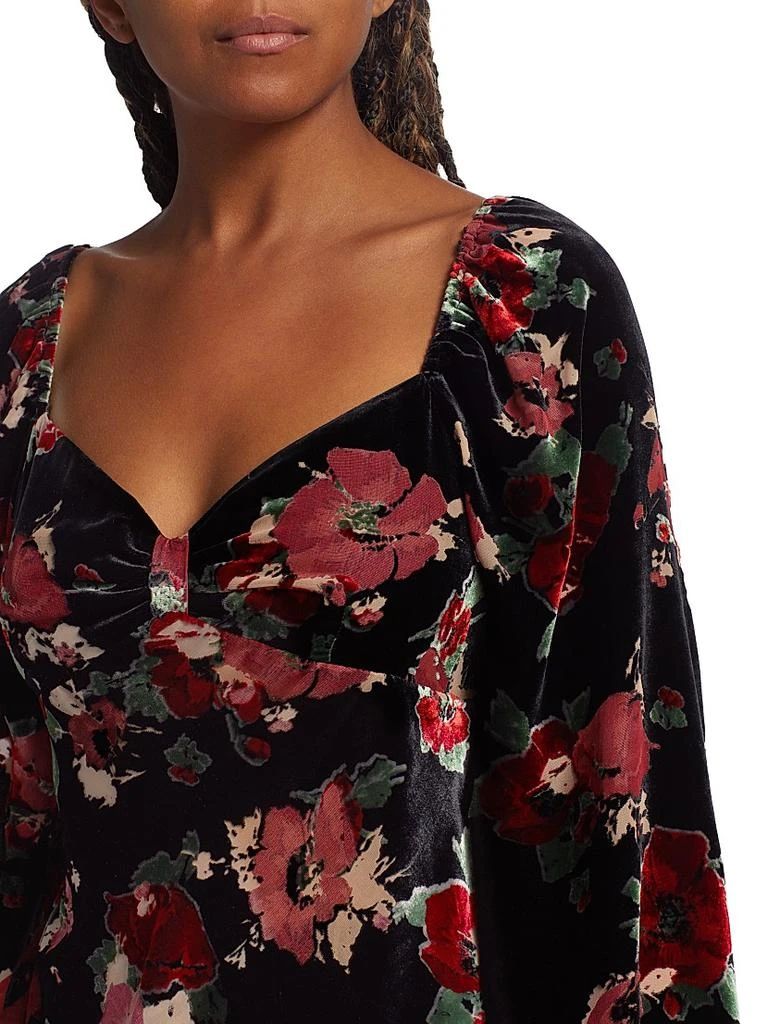 Rixo Bridgette Floral Velvet Blouse 6
