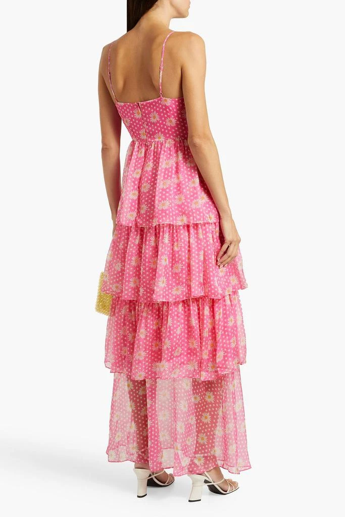 HVN Rebekah tiered printed silk-chiffon maxi dress 3