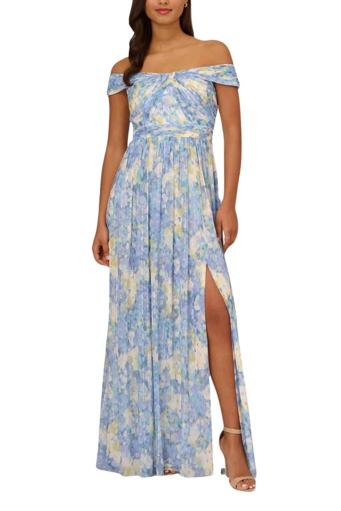 Adrianna Papell Adrianna Papell - Off The Shoulder Chiffon Gown 1