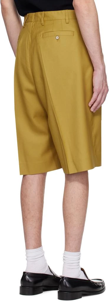 CMMN SWDN Yellow Ara Deep Pleat Shorts 3