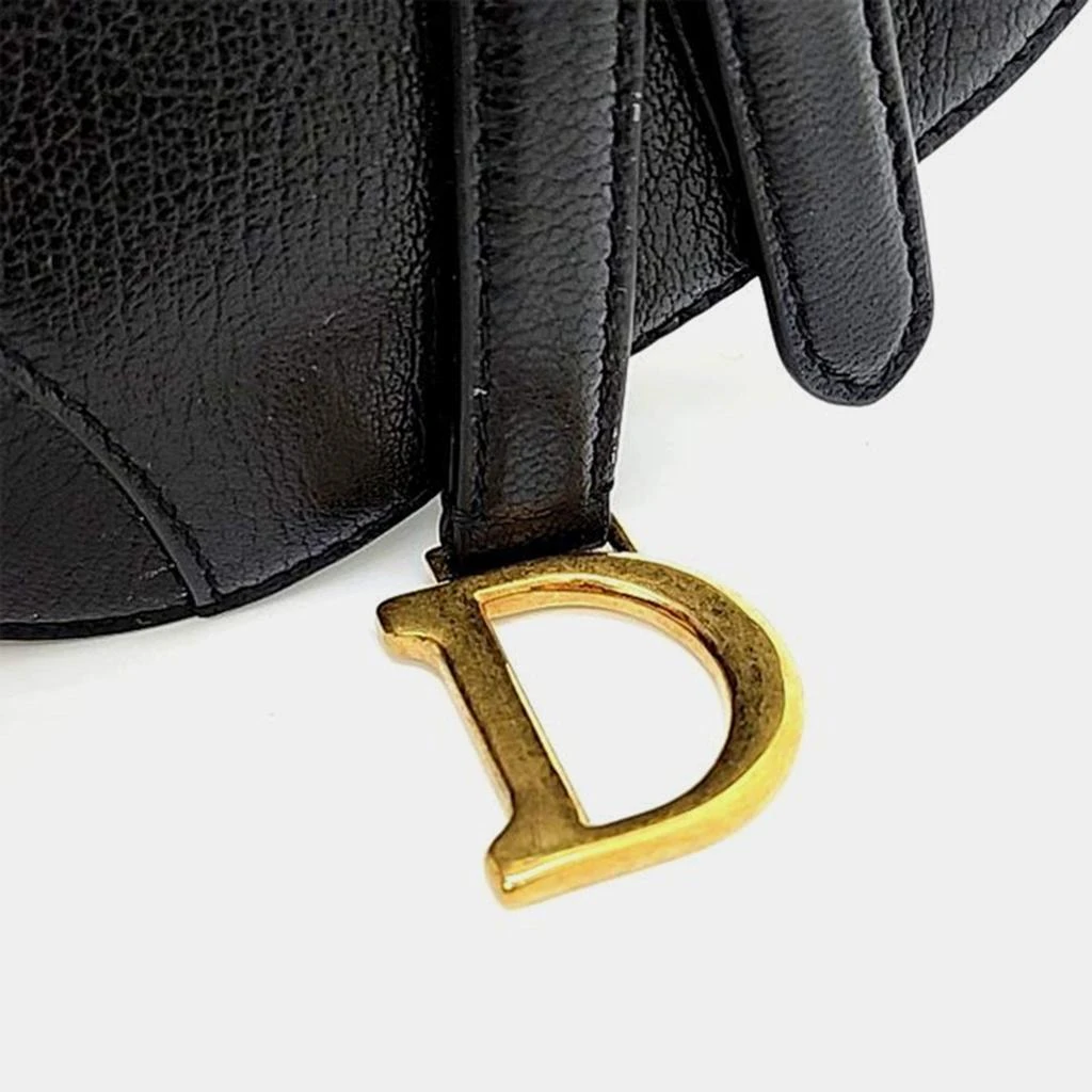 Dior Christian Dior Black Leather Micro Saddle Bag 4