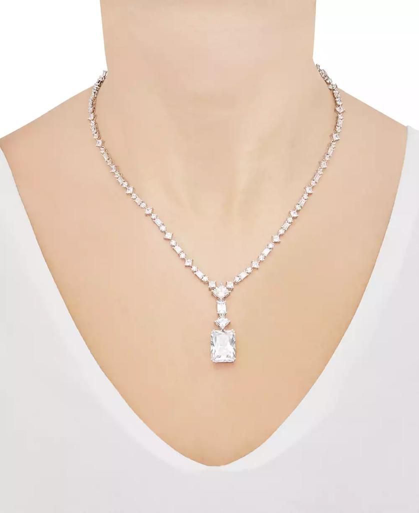 Arabella Cubic Zirconia Multi-Cut Fancy 18" Pendant Necklace in Sterling Silver