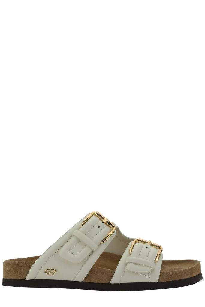 Valentino Valentino Logo Plaque Double-Strap Slip-On Slides  display picture 2