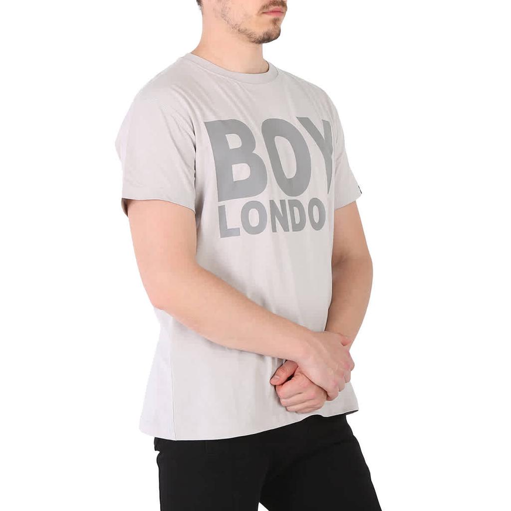 BOY LONDON Reflective Logo T-shirt In Light Grey