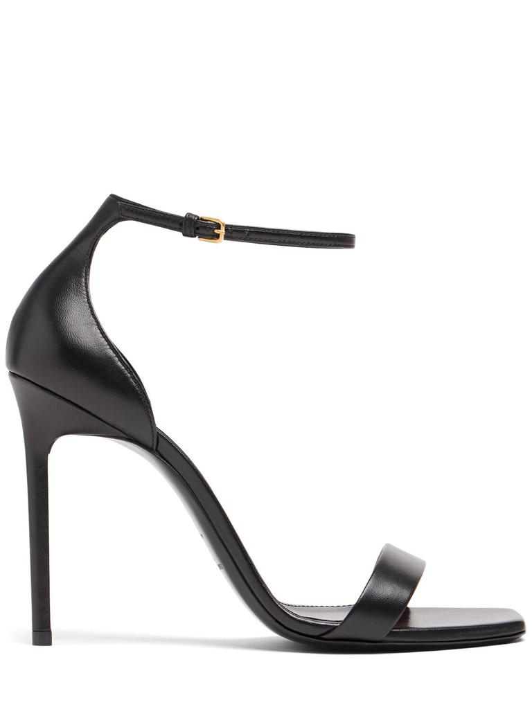 SAINT LAURENT 105mm Amber Leather Sandals