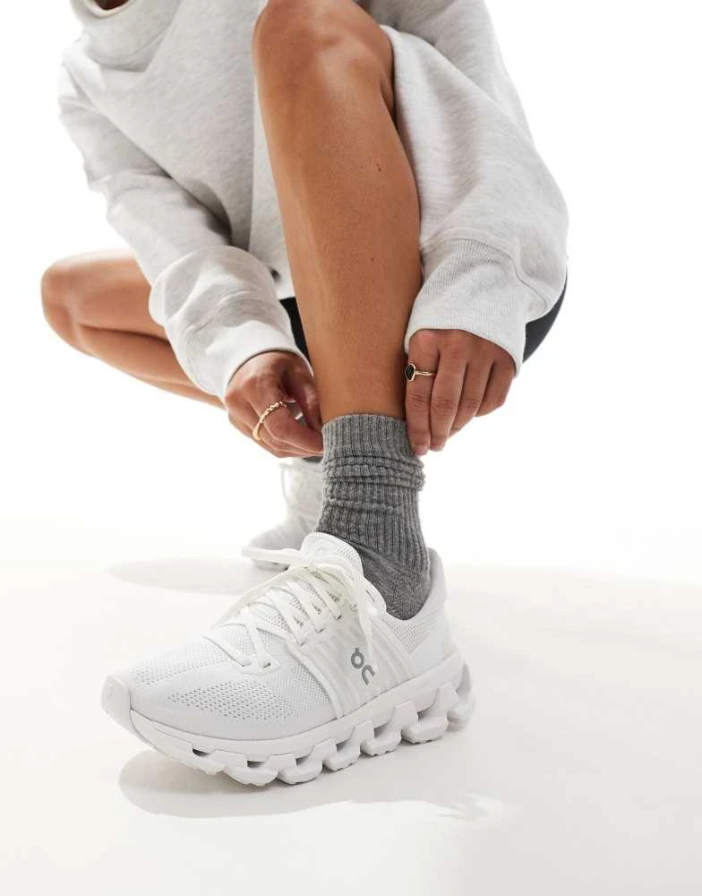 On ON Cloudswift 3 AD running trainers in all white 5
