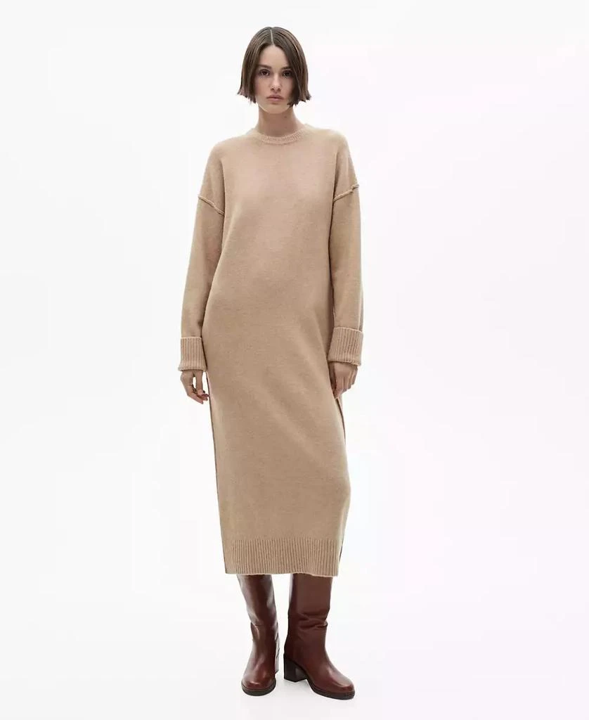 Mango Women's Ribbed Finishes Knitted Dress 7