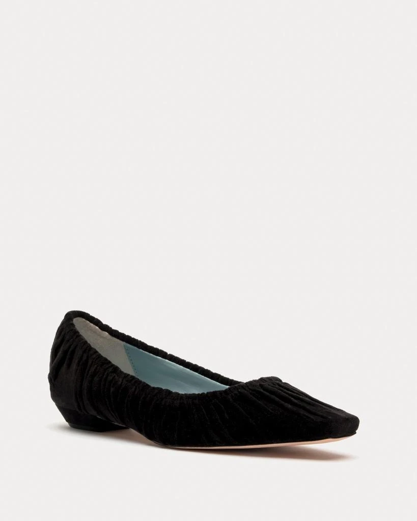 Frances Valentine Britta Ruched Flat Velvet Black 1