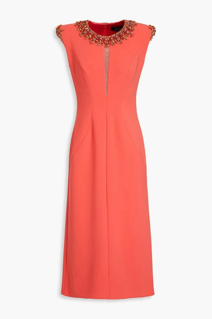 Jenny Packham Embellished crepe midi dress 1
