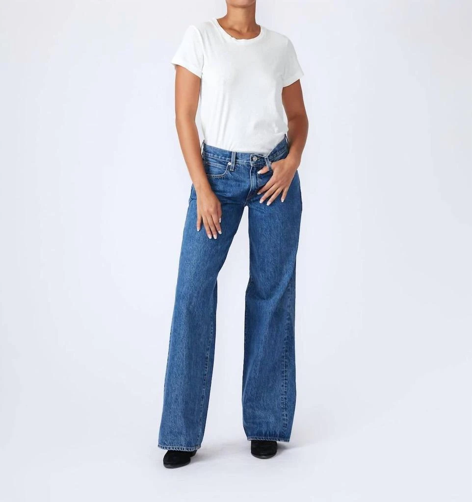 SLVRLAKE Mica Low Rise Wide Leg Jeans In Blue 2