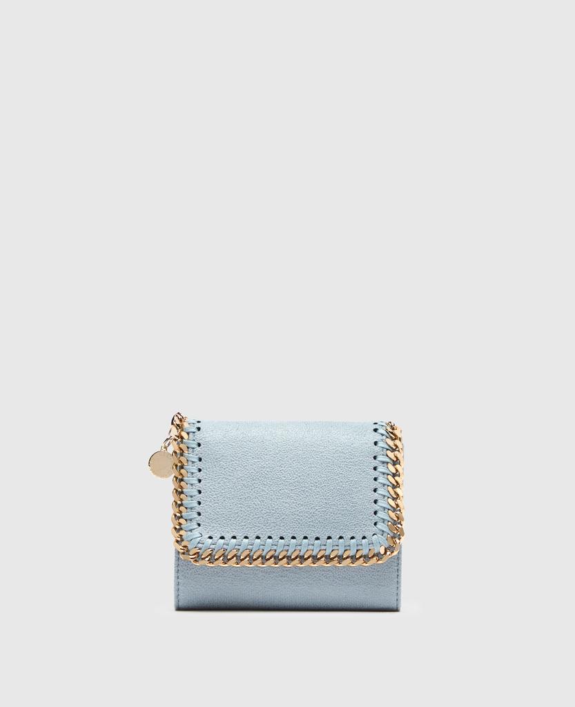 Stella McCartney Stella McCartney - Falabella Small Flap Wallet, Woman, Duck Egg