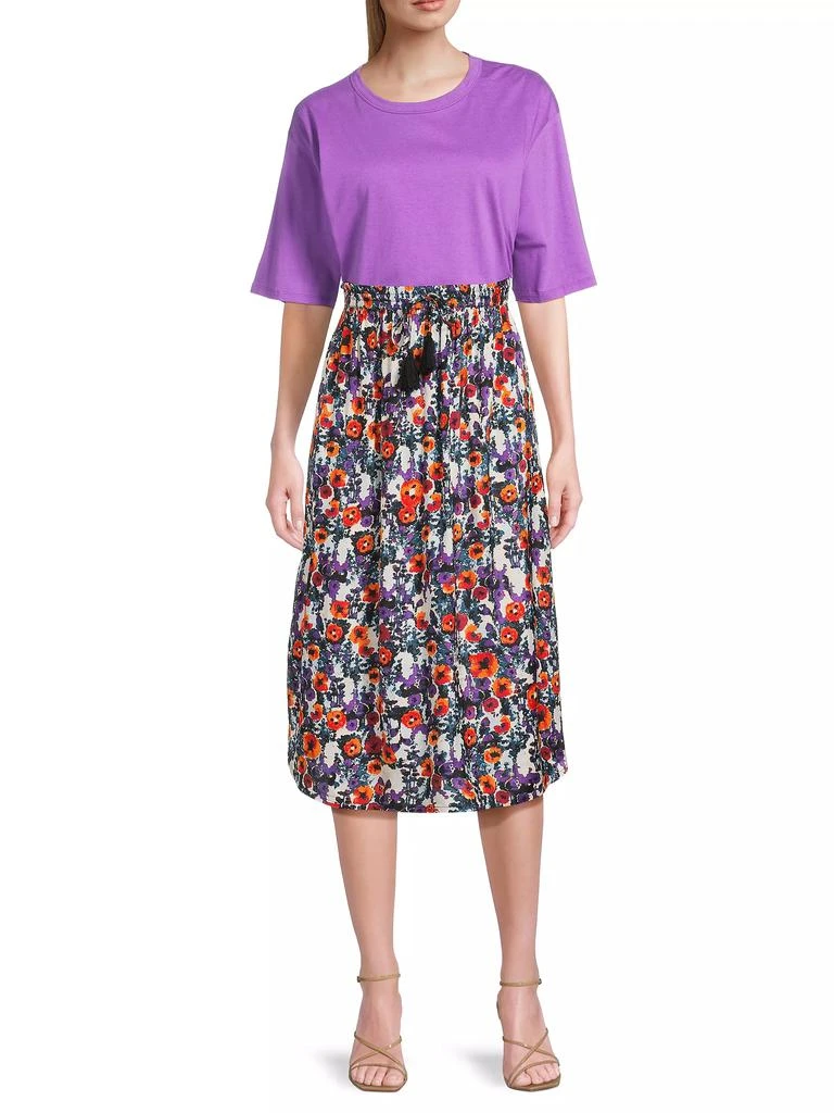 Masai Copenhagen Silja Floral Tassel Midi-Skirt 2