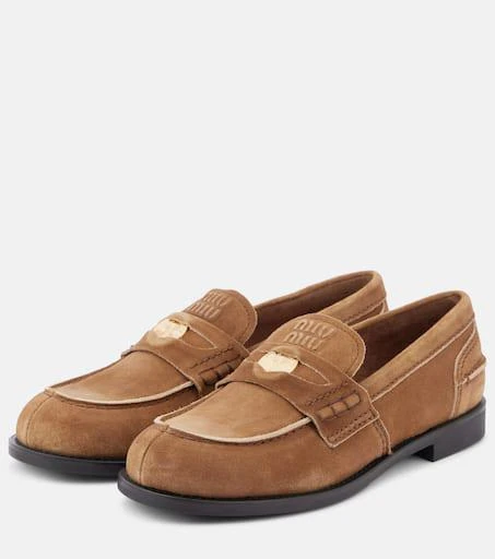 Miu Miu Suede penny loafers 4